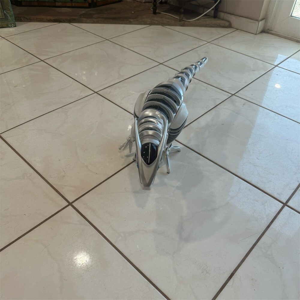 WowWee Roboraptor X Interactive Robotic Dinosaur Robot Toy Silver Gray